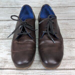 John Fluevog Brown Leather CBC Radio Derby Shoes Men Size 9